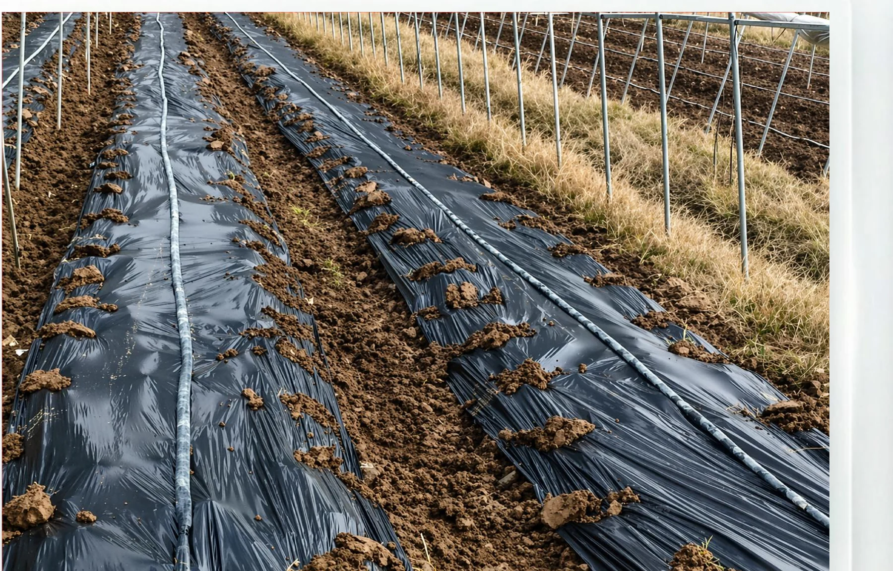 Open-field mulch scene from company materials